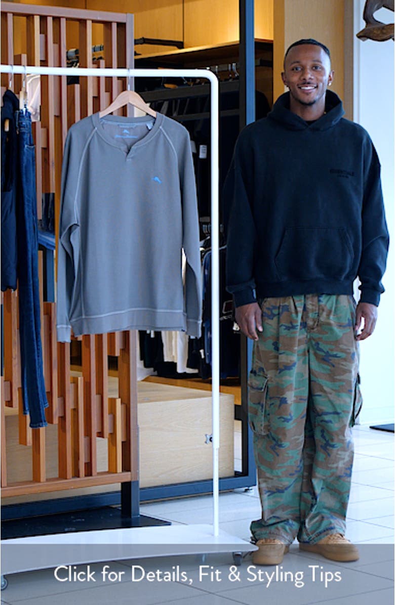 Montego Bay Abaco Notch Neck Sweatshirt, sales video thumbnail