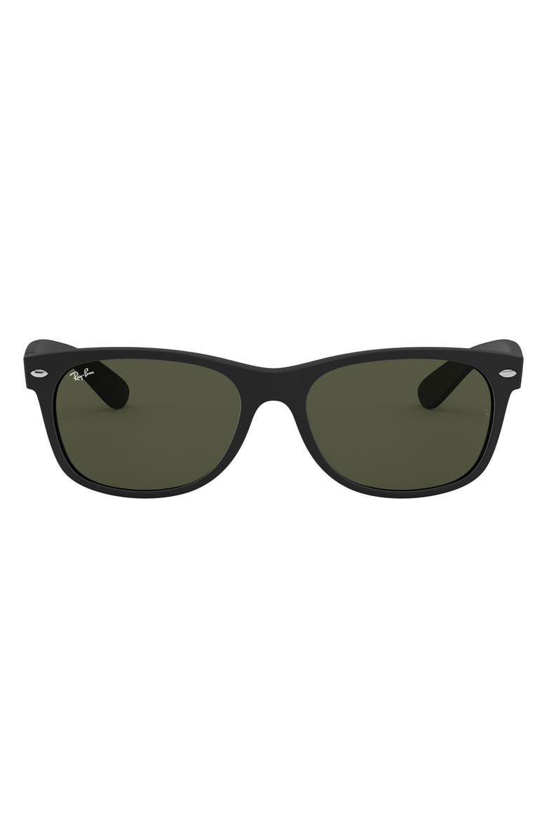 Ray-Ban Wayfarer 58mm Rectangular Sunglasses, Main, color, Rubber Black