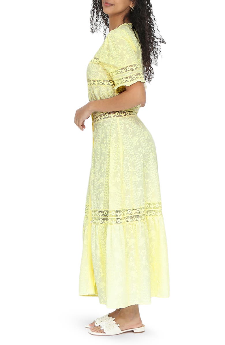 Belle & Bloom Summer Breeze Lace Midi Dress, Alternate, color, Yellow