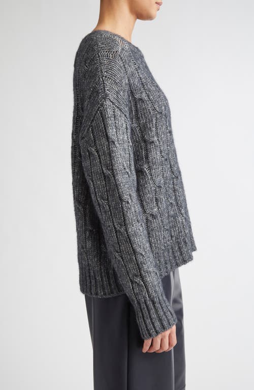 Max Mara Cabaret Oversize Cotton & Alpaca Blend Sweater In Gray