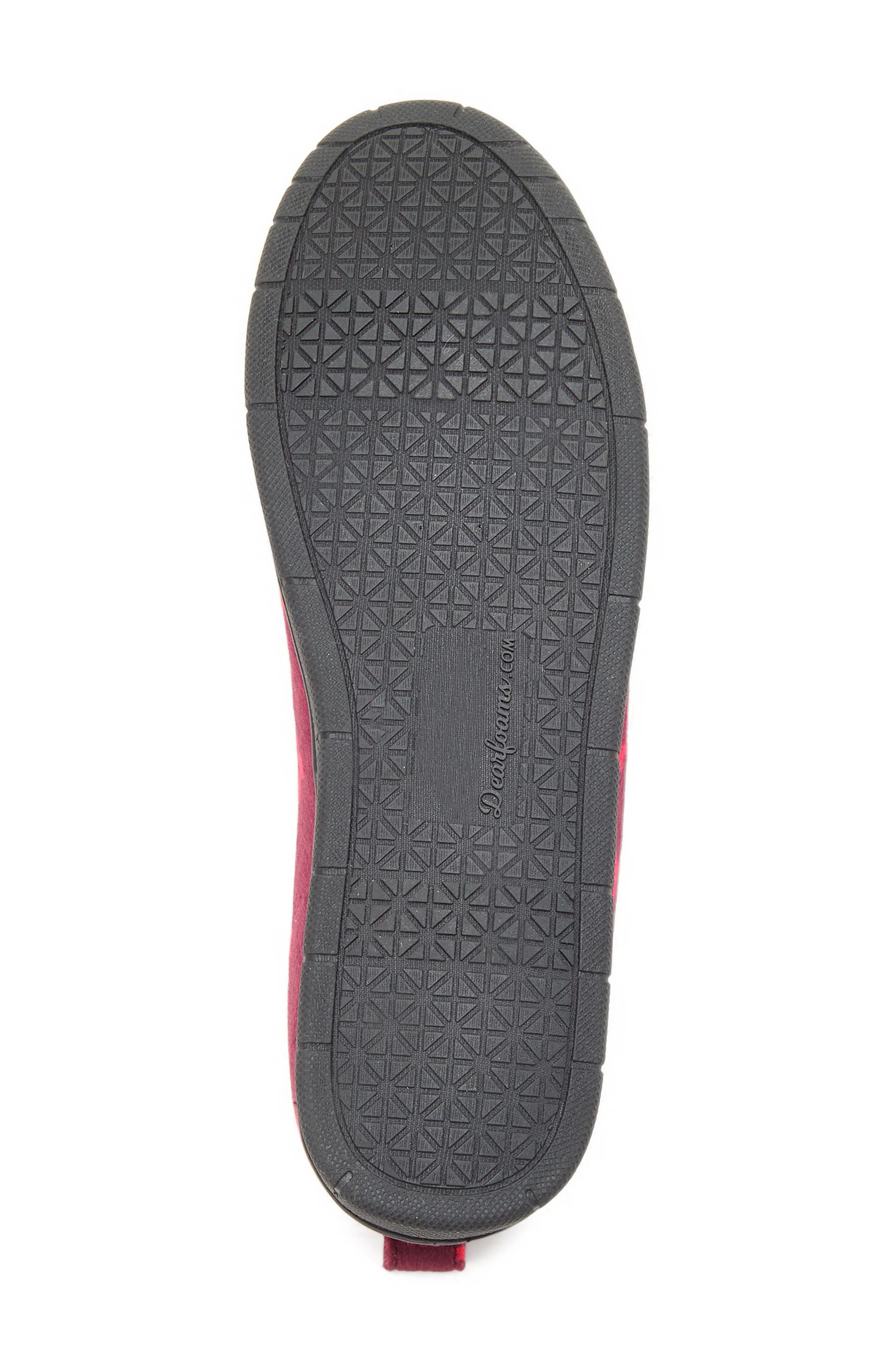 Rachel Bow Print Slipper, Alternate, color, CORDOVAN