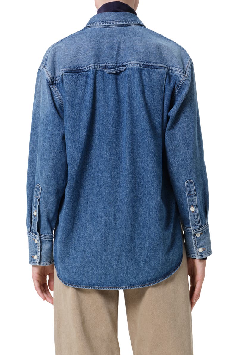 Citizens of Humanity Denim Button-Up Shirt, Alternate, color, Chaya Medium Light Indigo