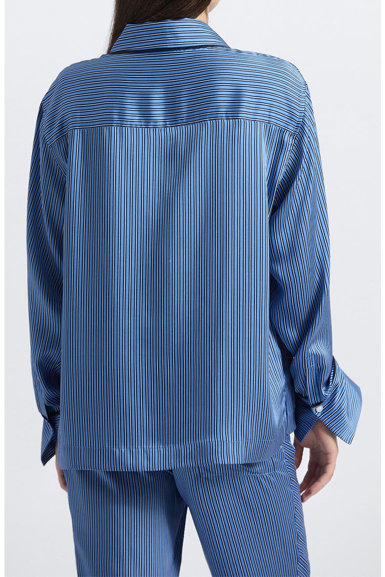 Lorina Boarder Stripe Shirt, Alternate, color, ULTRAMARINE/ NAVY/ ECRU