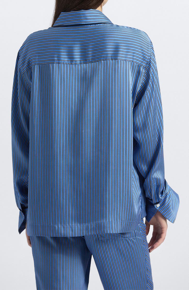 Derek Lam 10 Crosby Lorina Boarder Stripe Shirt, Alternate, color, Ultramarine/ Navy/ Ecru