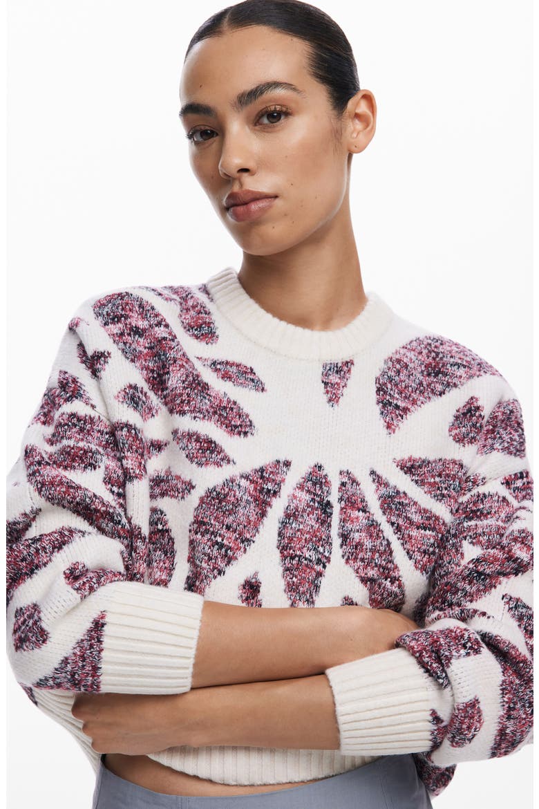 Kamloops Floral Crewneck Sweater, Alternate, color, MATERIAL FINISHES
