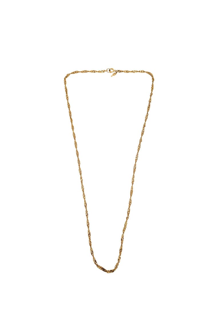 Vintage Gold-Tone Twisted Rope Chain Necklace, Alternate, color, Gold