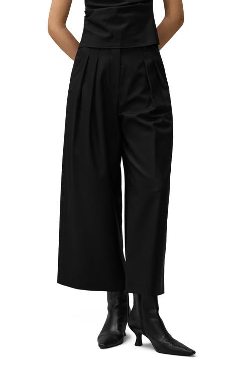 Washable Silk-wool Ankle Pant