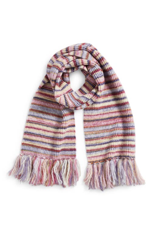 Treasure & Bond Melange Knit Scarf In Burgundy