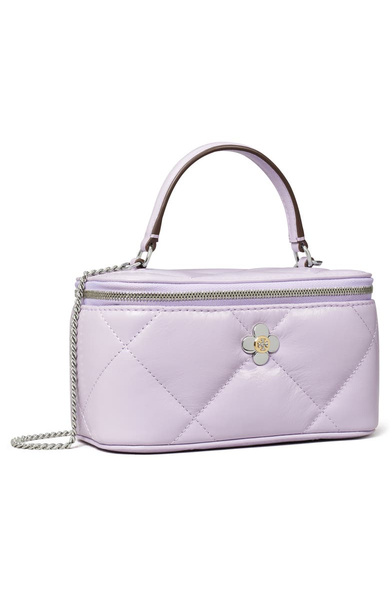 Tory Burch Kira Clover Diamond Quilted Leather Vanity Train Case, Alternate, color, 