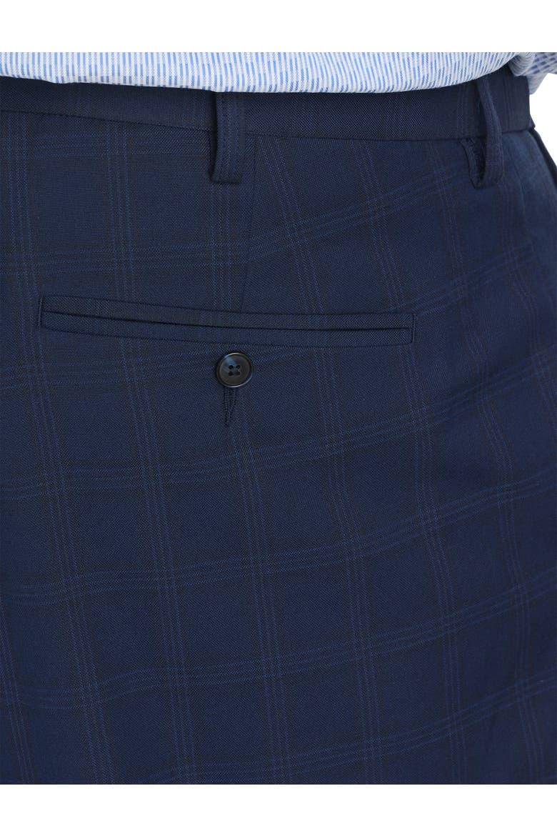 Big & Tall Windowpane Suit Pants, Alternate, color, NAVY