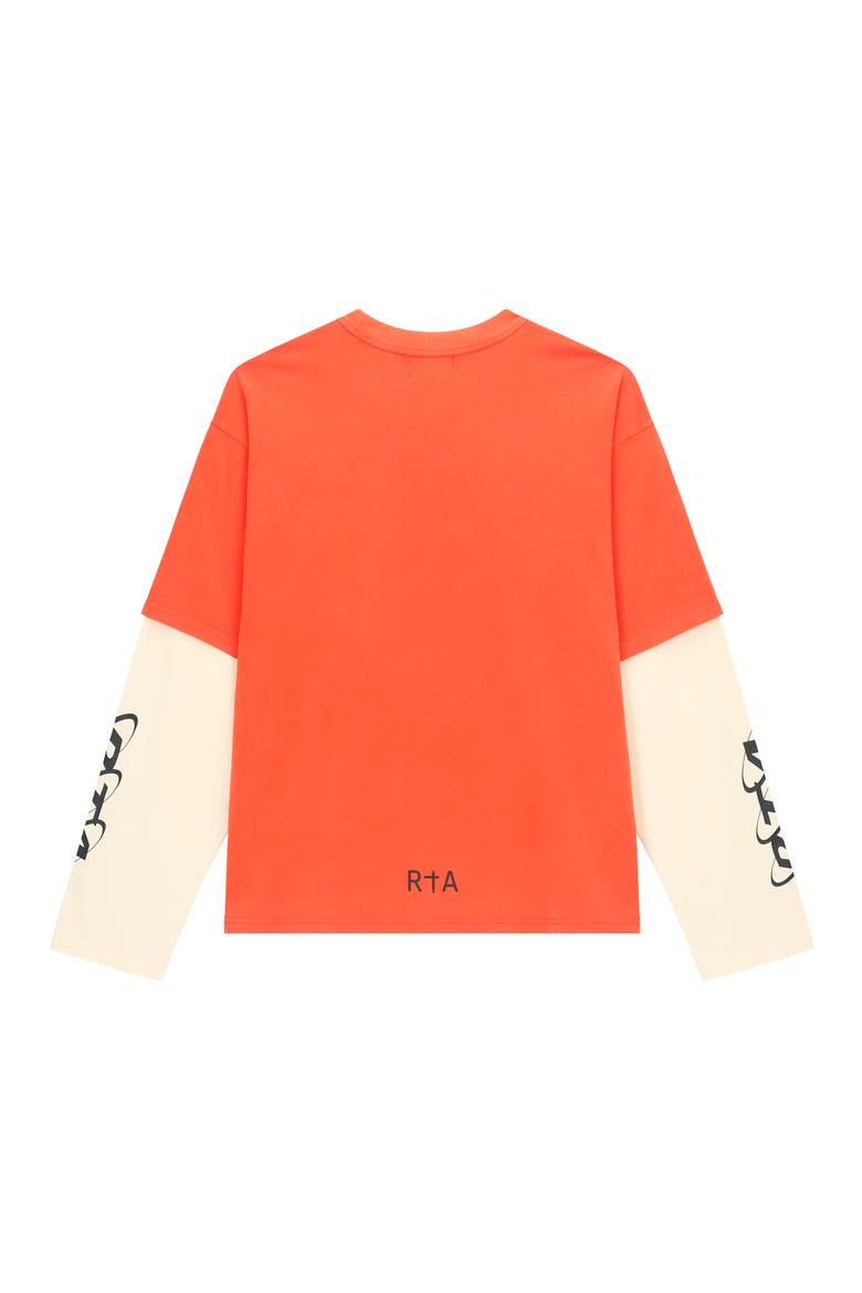 Loris Double Layer Logo Graphic T-Shirt, Alternate, color, ORANGE PLANETARY