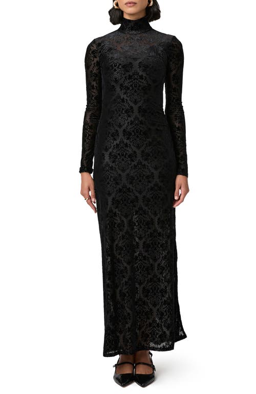 PAIGE PAIGE LUCCA VELVET LONG SLEEVE MAXI DRESS 
