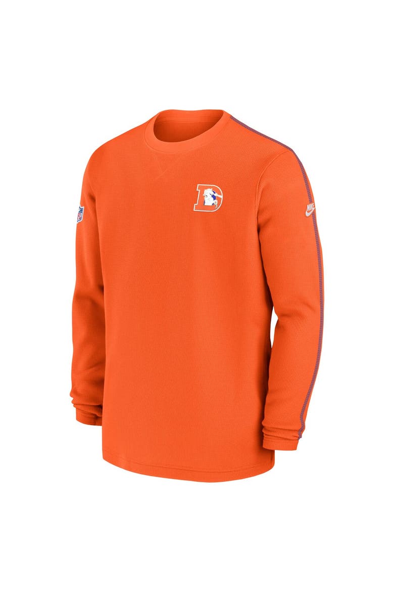 Men's Nike Orange Denver Broncos Alternate Logo Coach Long Sleeve Top, Alternate, color, Orange
