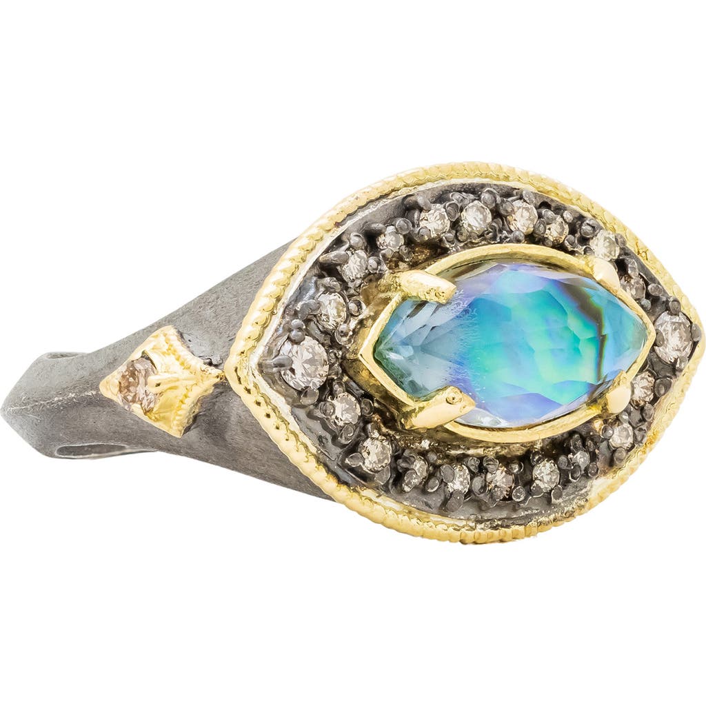 Armenta Blue Mother Of Pearl Ring In Blue