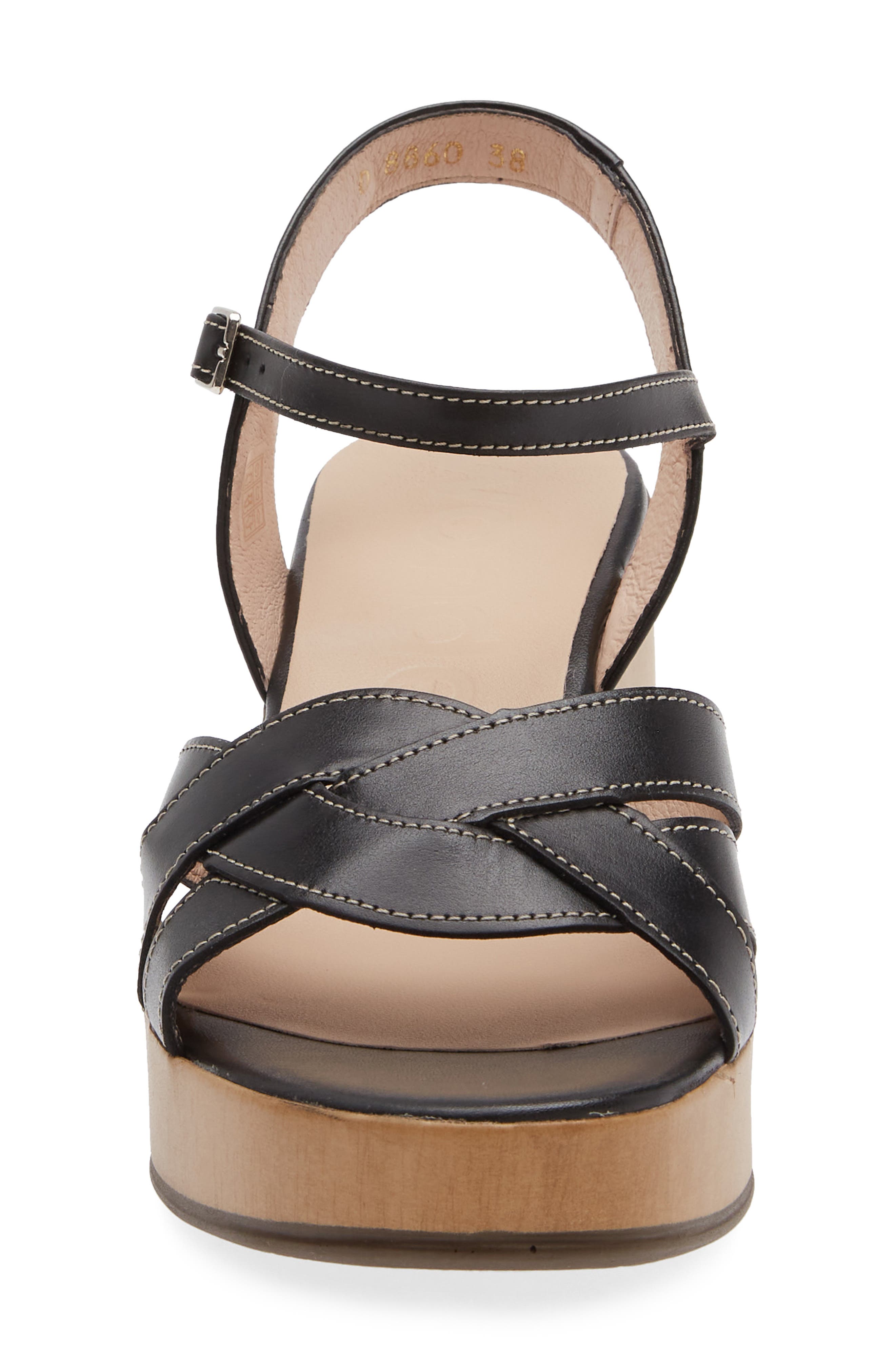 Wonders Ankle Strap Platform Sandal, Alternate, color, Tokat Black