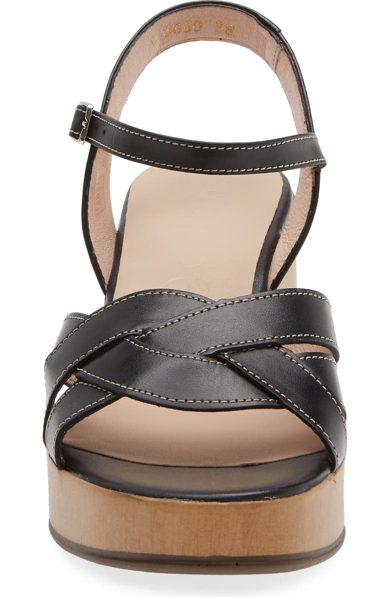 Wonders Ankle Strap Platform Sandal, Alternate, color, Tokat Black