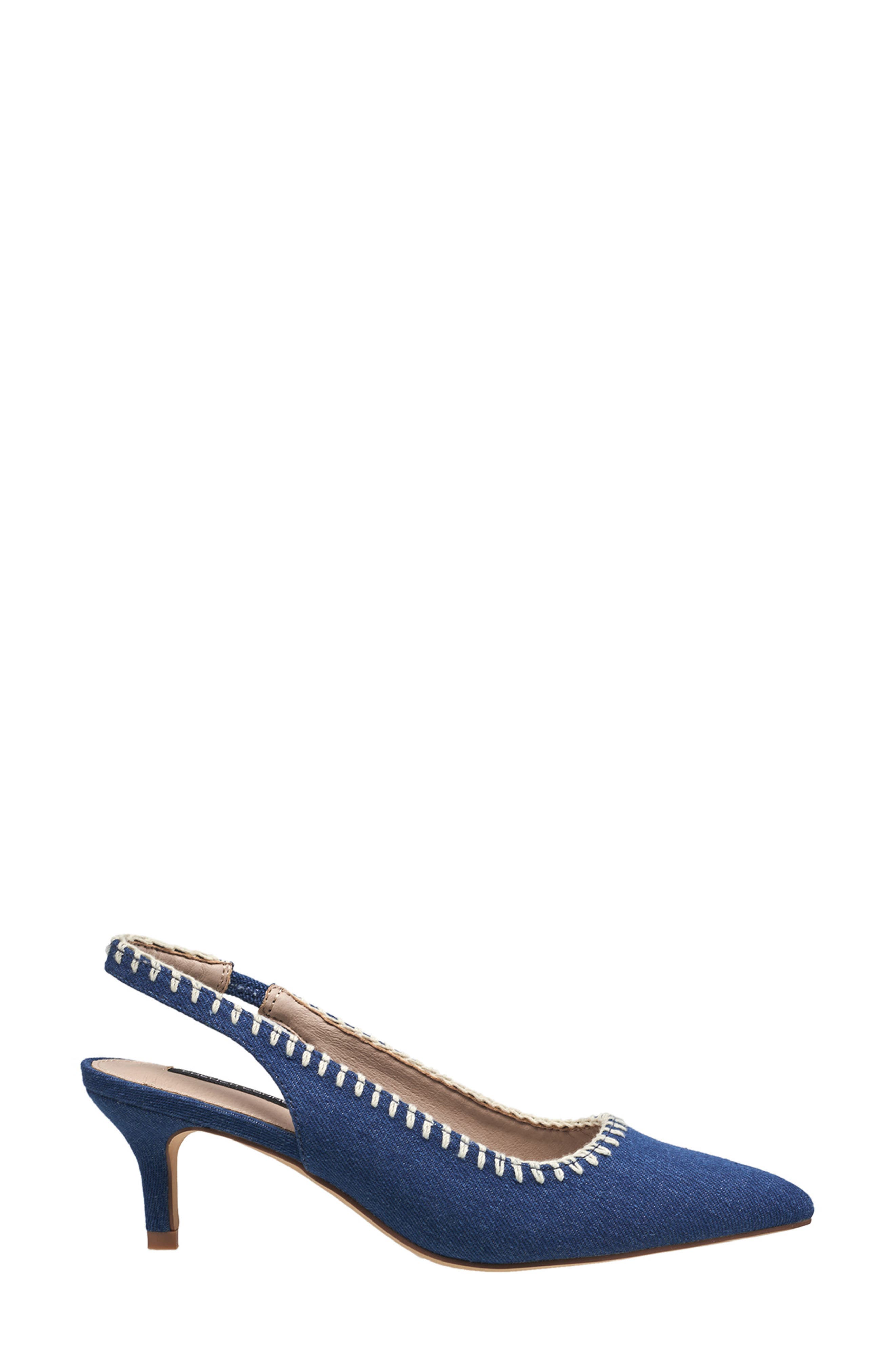 French Connection Quinn Slingback Pump, Alternate, color, Denim
