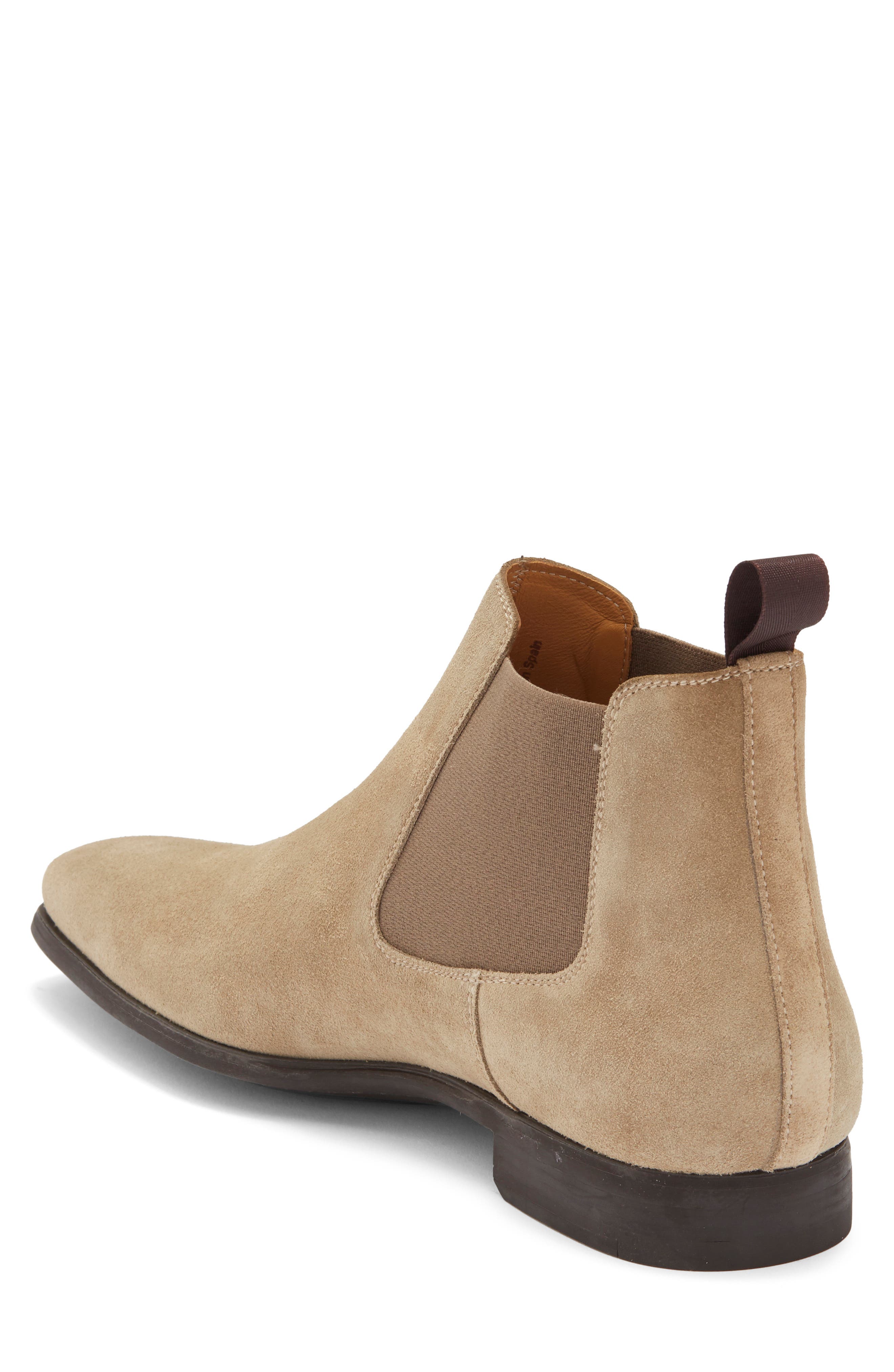 Magnanni Shaw Suede Chelsea Boot, Alternate, color, Taupe