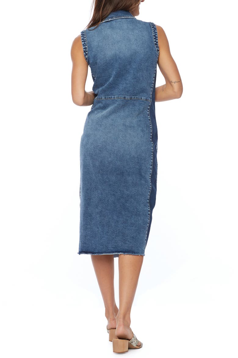 Sleeveless Denim Shirtdress, Alternate, color, BARN BLUE