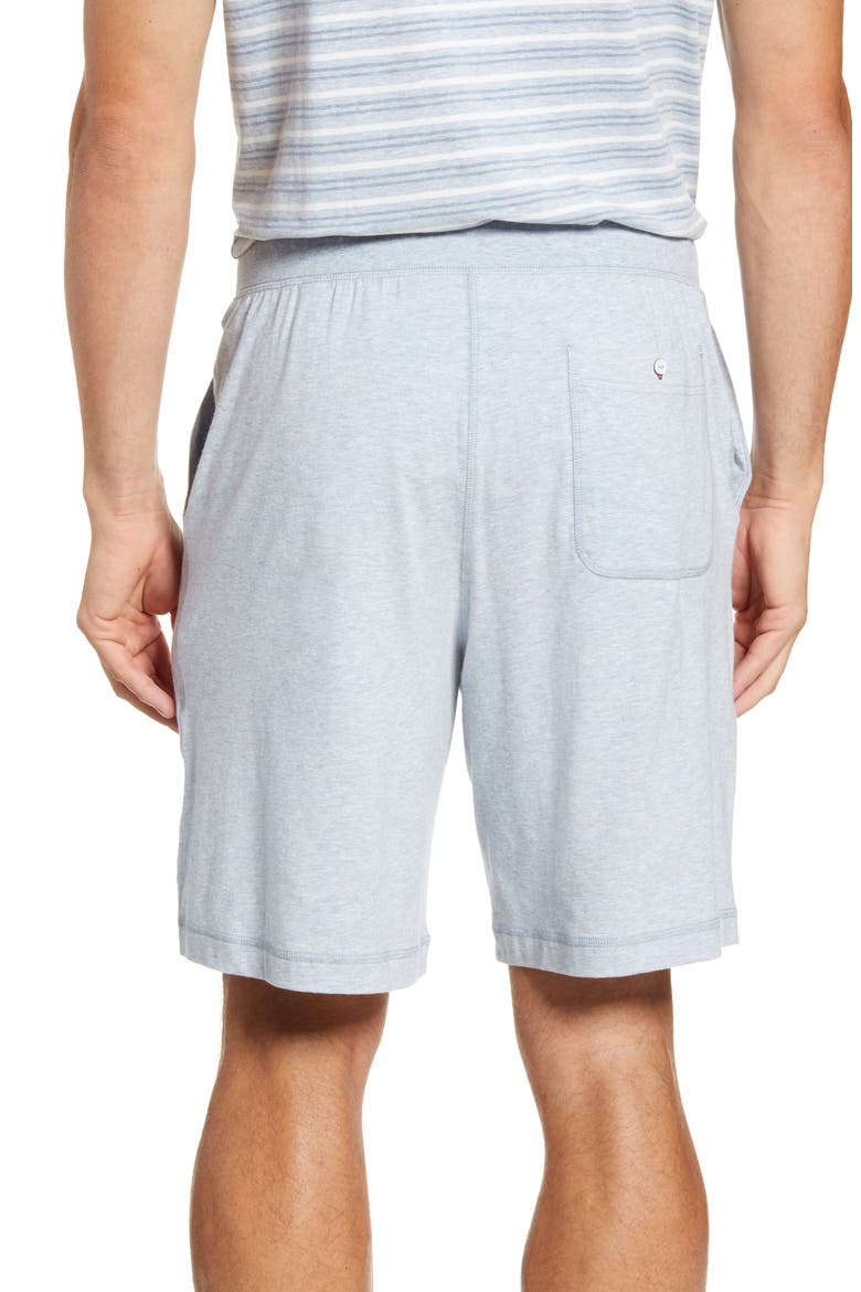 Stretch Cotton & Modal Pajama Shorts, Alternate, color, BLUE HEATHER