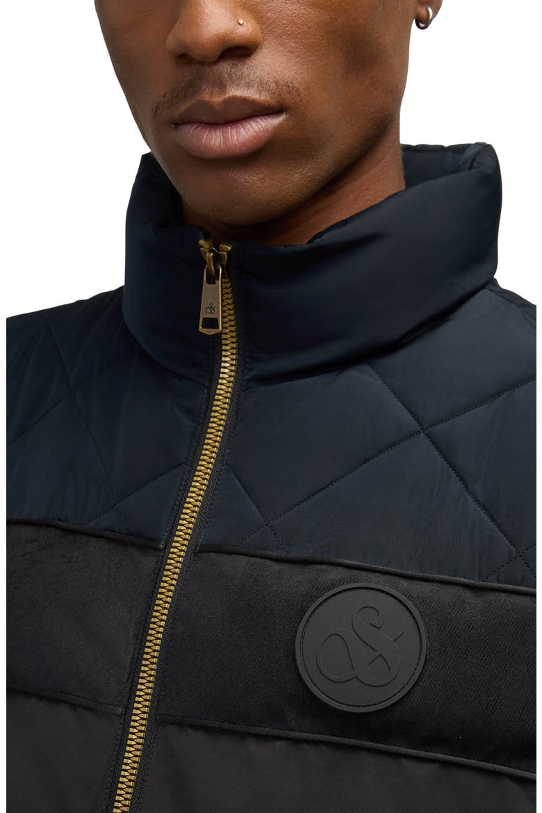 Ovela Puffer Vest, Alternate, color, BLACK