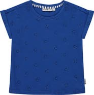 Stains and Stories by Babyface Allover Flower Eyelet Cap Sleeve Top
