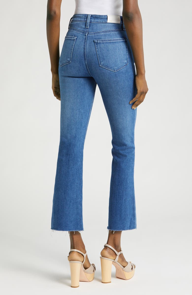 PAIGE Claudine High Waist Frayed Hem Flare Jeans, Alternate, color, Stardom