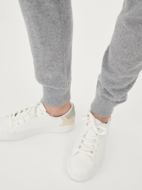 Gobi Mongolian Cashmere Cuffed Cashmere Jogger In Vapor Blue