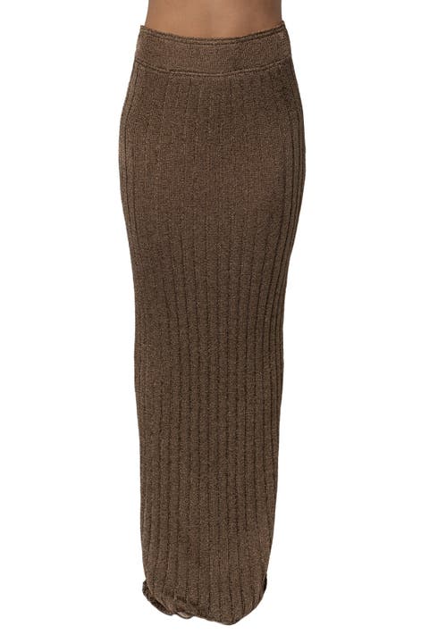Resort Metallic Maxi Skirt