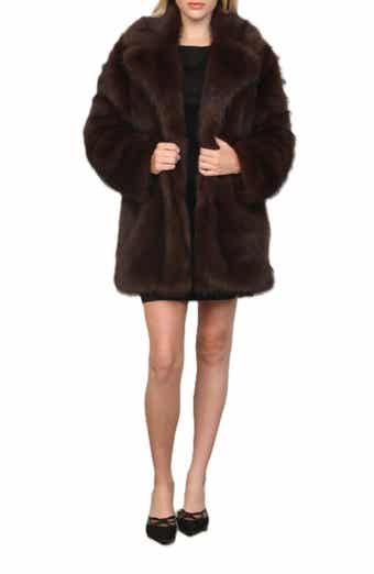 Frosted Long Hair Faux Fur Coat