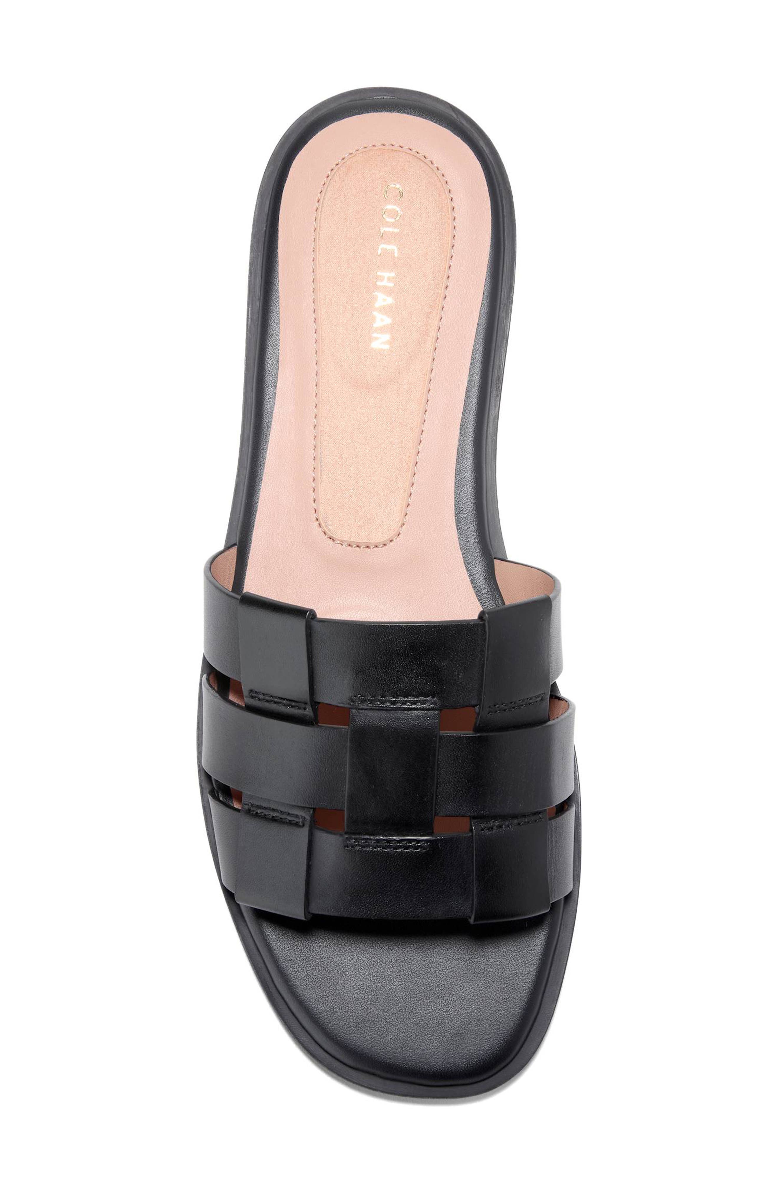 Cole Haan Ensley Go-To Slide Sandal, Alternate, color, Black Leather