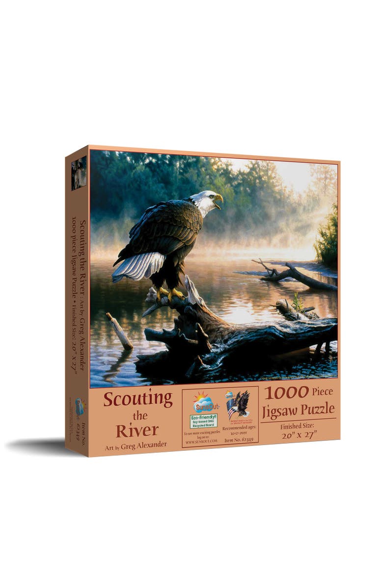 Sunsout Scouting the River 1000 piece Jigsaw Puzzle for Adults, Main, color, Multicolor