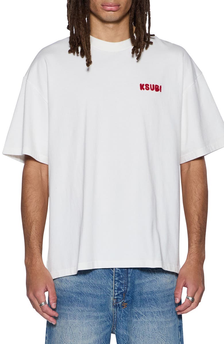 Ksubi Mekanik Excess Graphic T-Shirt, Main, color, Off White