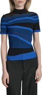 DKNY Colorblock Short Sleeve Sweater