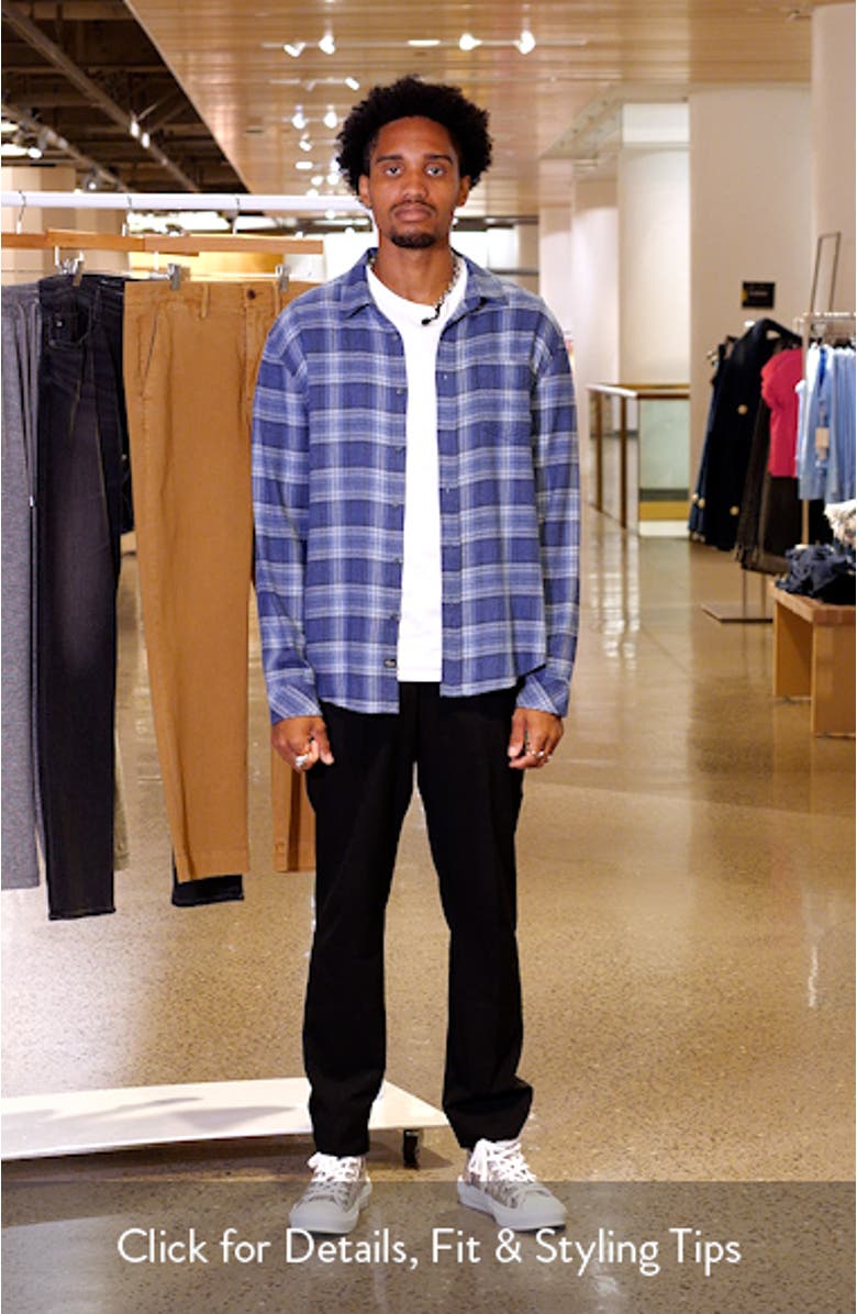 Lennox Relaxed Fit Plaid Button-Up Shirt, sales video thumbnail