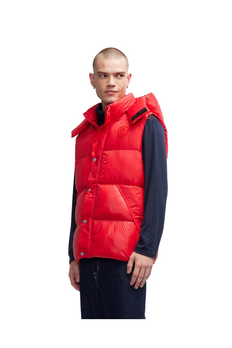 Channel Quilted Puffer Vest, Alternate, color, Current Red