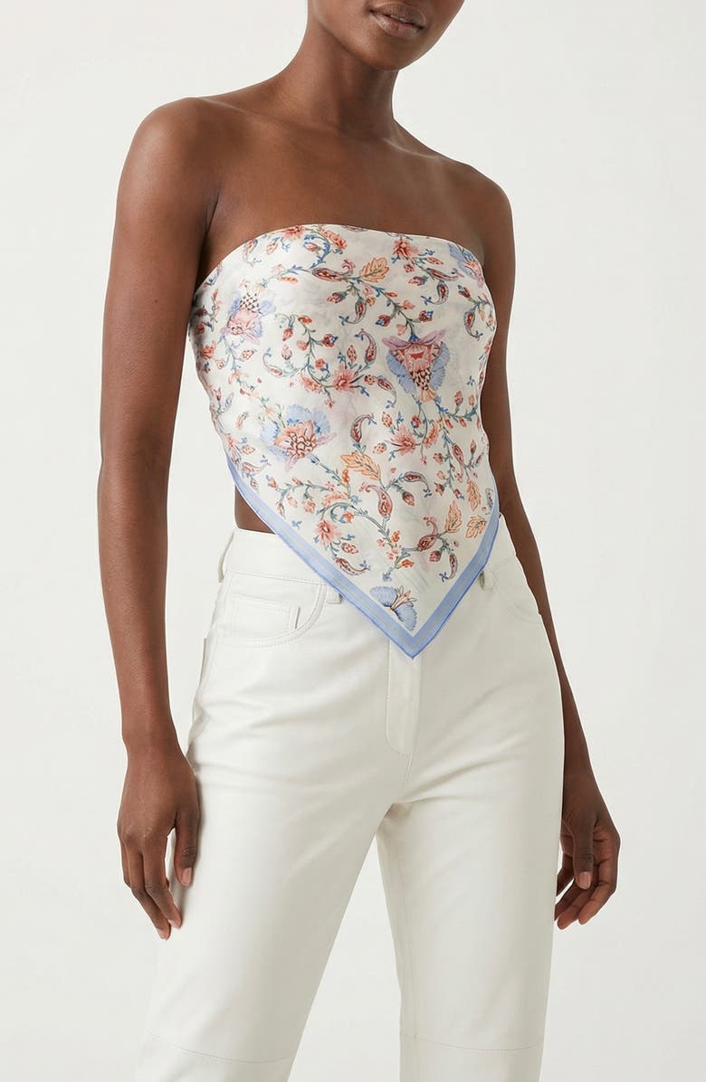 Jessie Zhao New York Baroque Blossom Double Sided Silk Scarf, Alternate, color, Pink