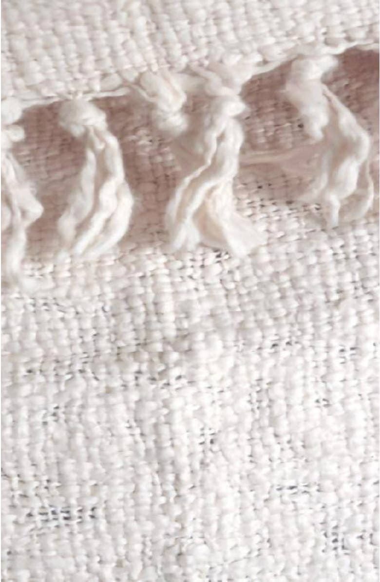 The Nascent Textured Oxford Throw Blanket, Alternate, color, Cream