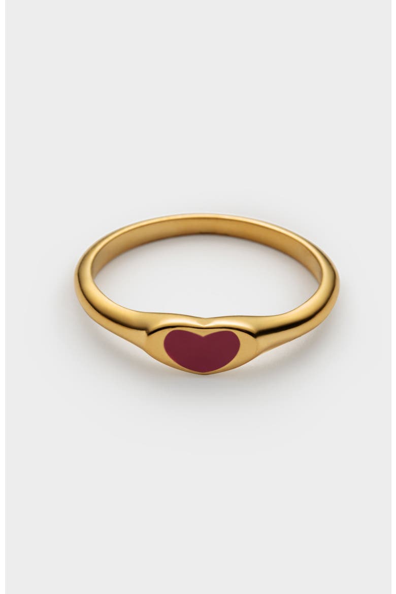 Rouge Heart Ring, Main, color, Gold