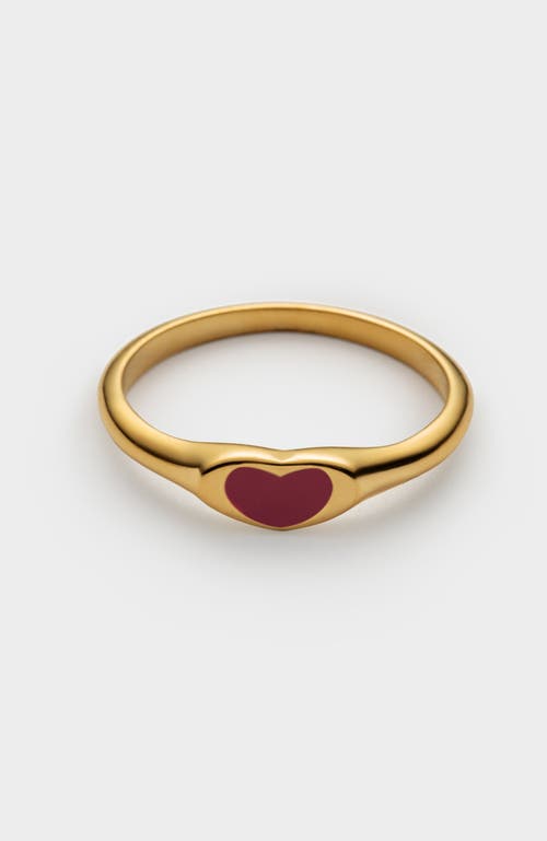 Katie Loxton Rouge Heart Ring in Gold at Nordstrom, Size Small