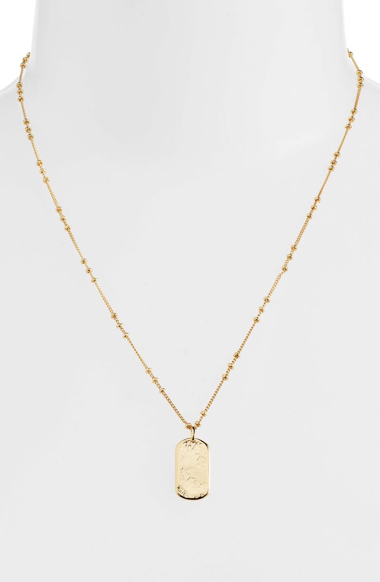 gorjana Griffin Dog Tag Necklace, Alternate, color,