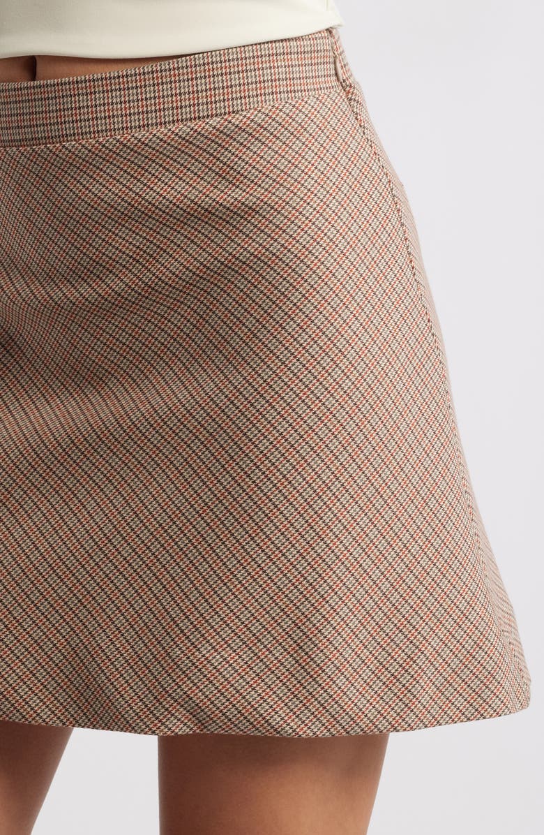 HOUSE OF CB Nerida A-Line Skirt, Alternate, color, Brown Check