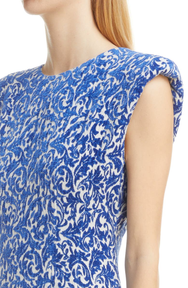 Dries Van Noten Dalilan Porcelain Jacquard Midi Dress, Alternate, color,