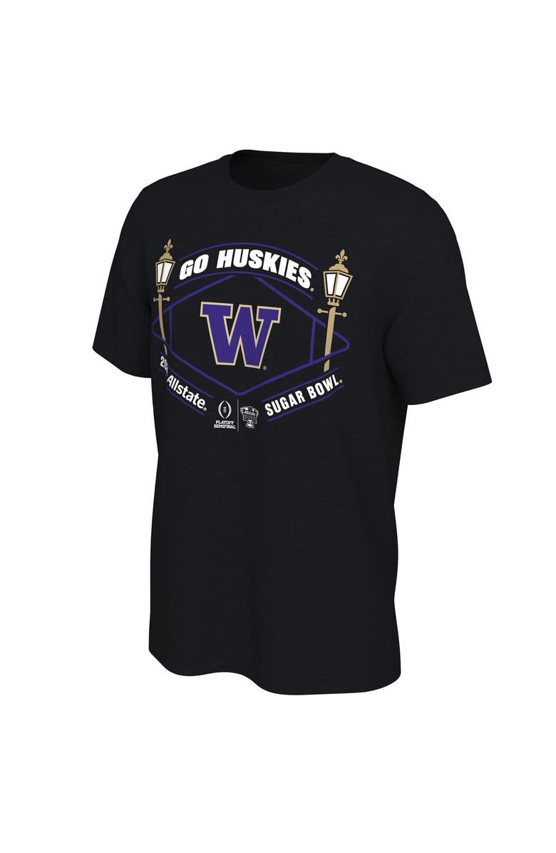 Nike Men's Black Washington Huskies College Football Playoff 2024 Sugar Bowl T-Shirt, Alternate, color, 