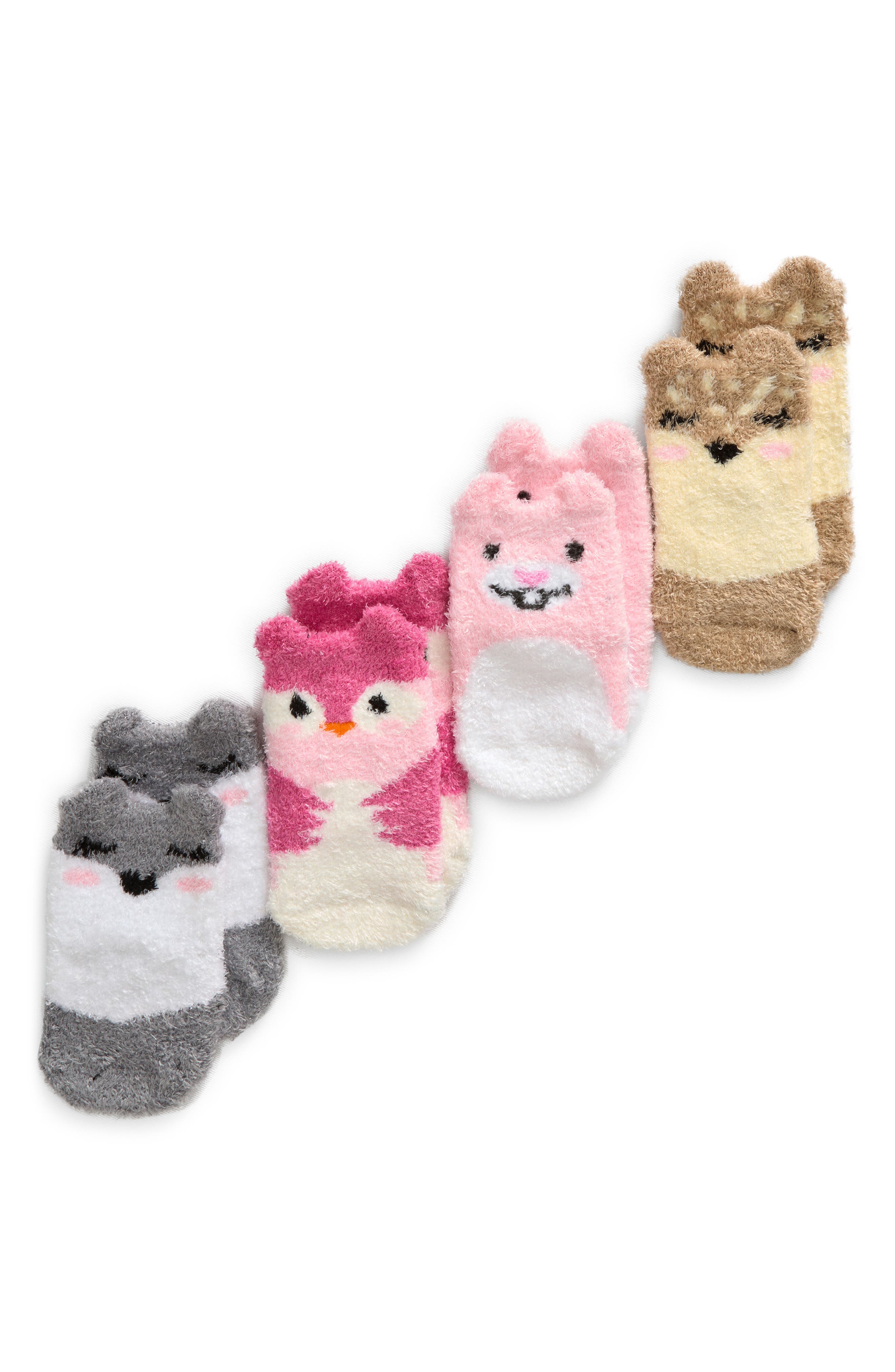 Trumpette Forest Friends Assorted 4-Pack Chenille Socks in Asst 