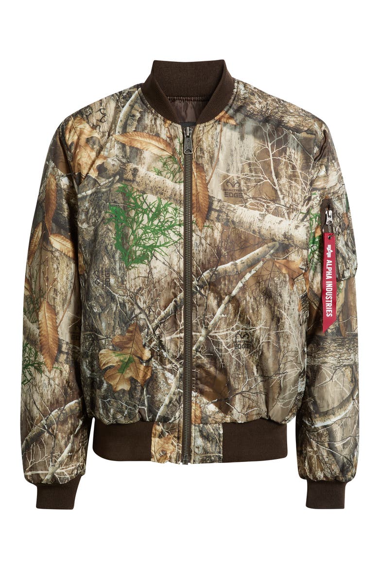 x Realtree MA-1 Relaxed Camo Bomber Jacket, Alternate, color, REALTREE CAMO
