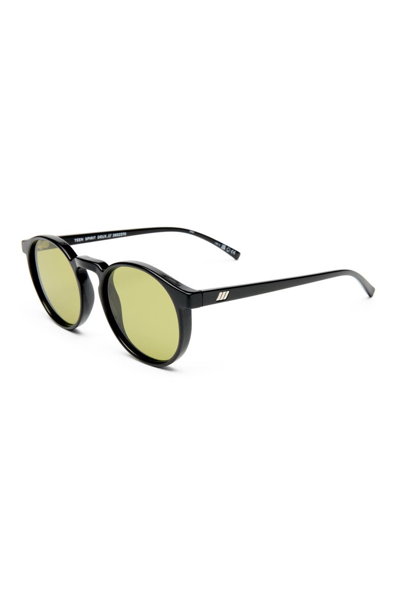 Teen Spirit Deux 50mm Round Sunglasses, Alternate, color, BLACK