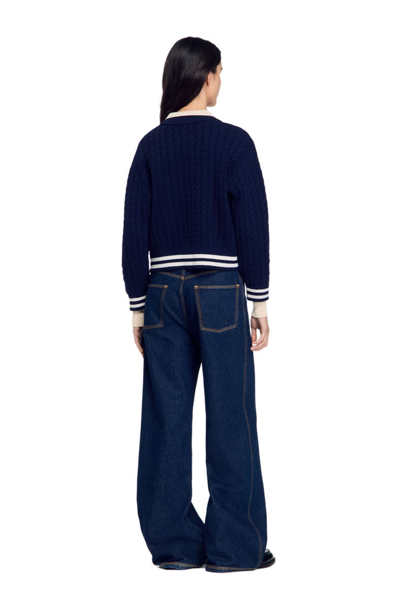 SANDRO Cable knit sweater, Alternate, color, 