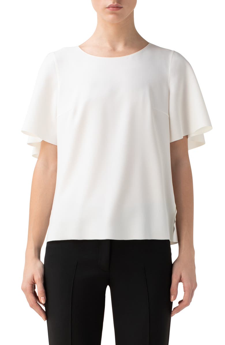 Akris punto Cape Crepe Top, Main, color,
