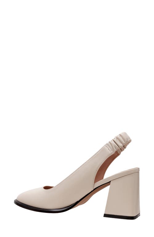 Linea Paolo Giana Block Heel Slingback Pump In Cream